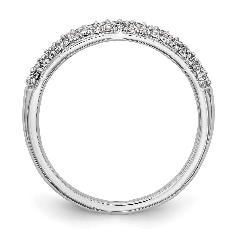 14K White Gold Micro Pave 1/4 carat Complete Diamond Band