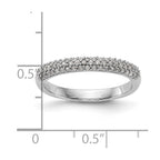 14K White Gold Micro Pave 1/4 carat Complete Diamond Band