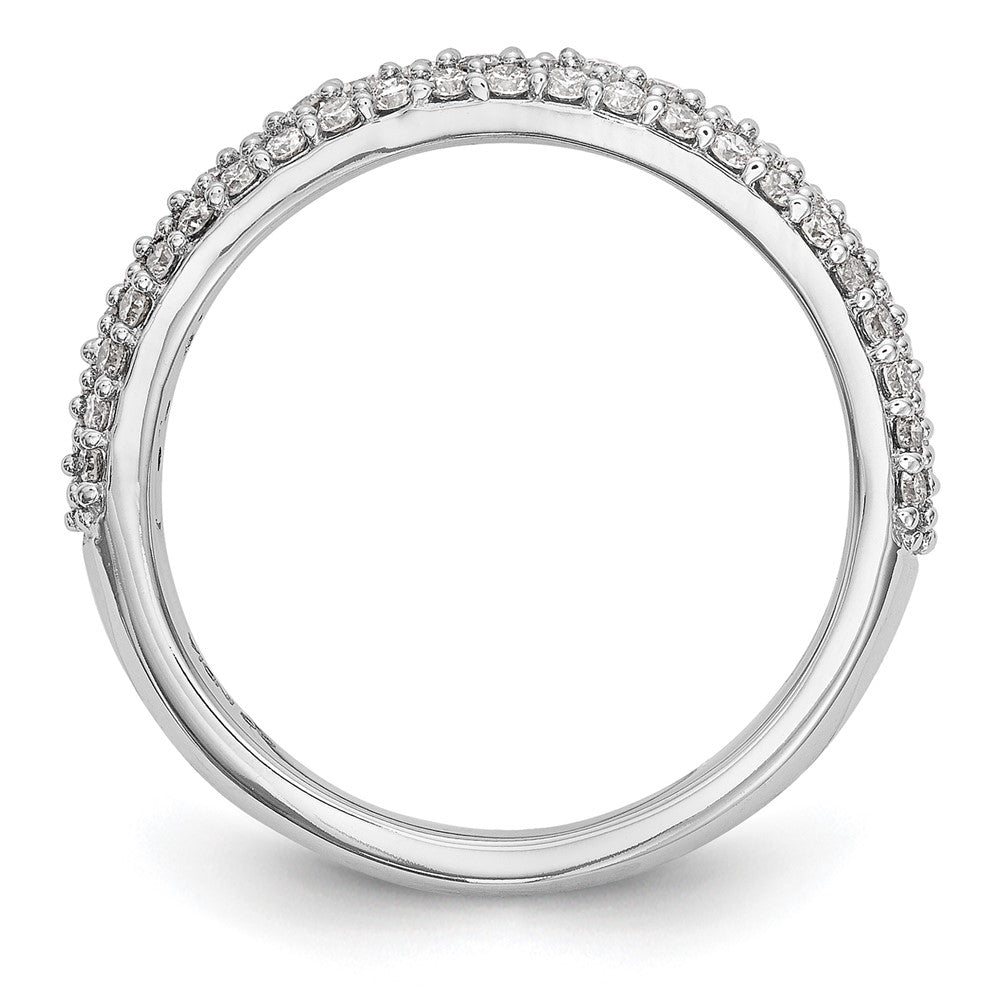 14K White Gold Micro Pave 1/2 carat Complete Diamond Band