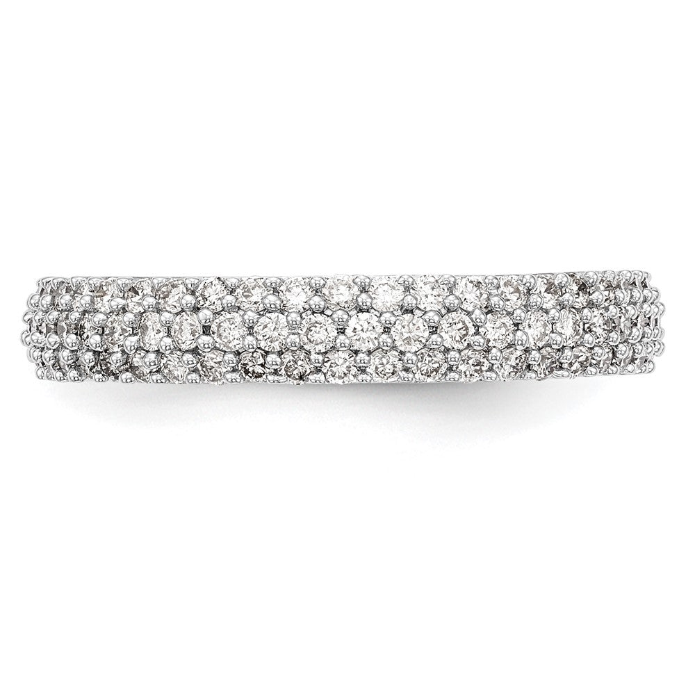 14K White Gold Micro Pave 1/2 carat Complete Diamond Band