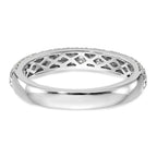 14K White Gold Micro Pave 1/2 carat Complete Diamond Band