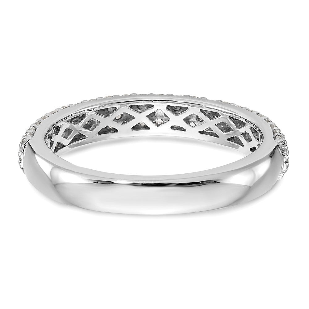 14K White Gold Micro Pave 1/2 carat Complete Diamond Band