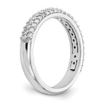 14K White Gold Micro Pave 1/2 carat Complete Diamond Band