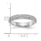 14K White Gold Micro Pave 1/2 carat Complete Diamond Band