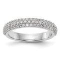 14K White Gold Micro Pave 1/2 carat Complete Diamond Band