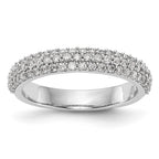 14K White Gold Micro Pave 1/2 carat Complete Diamond Band