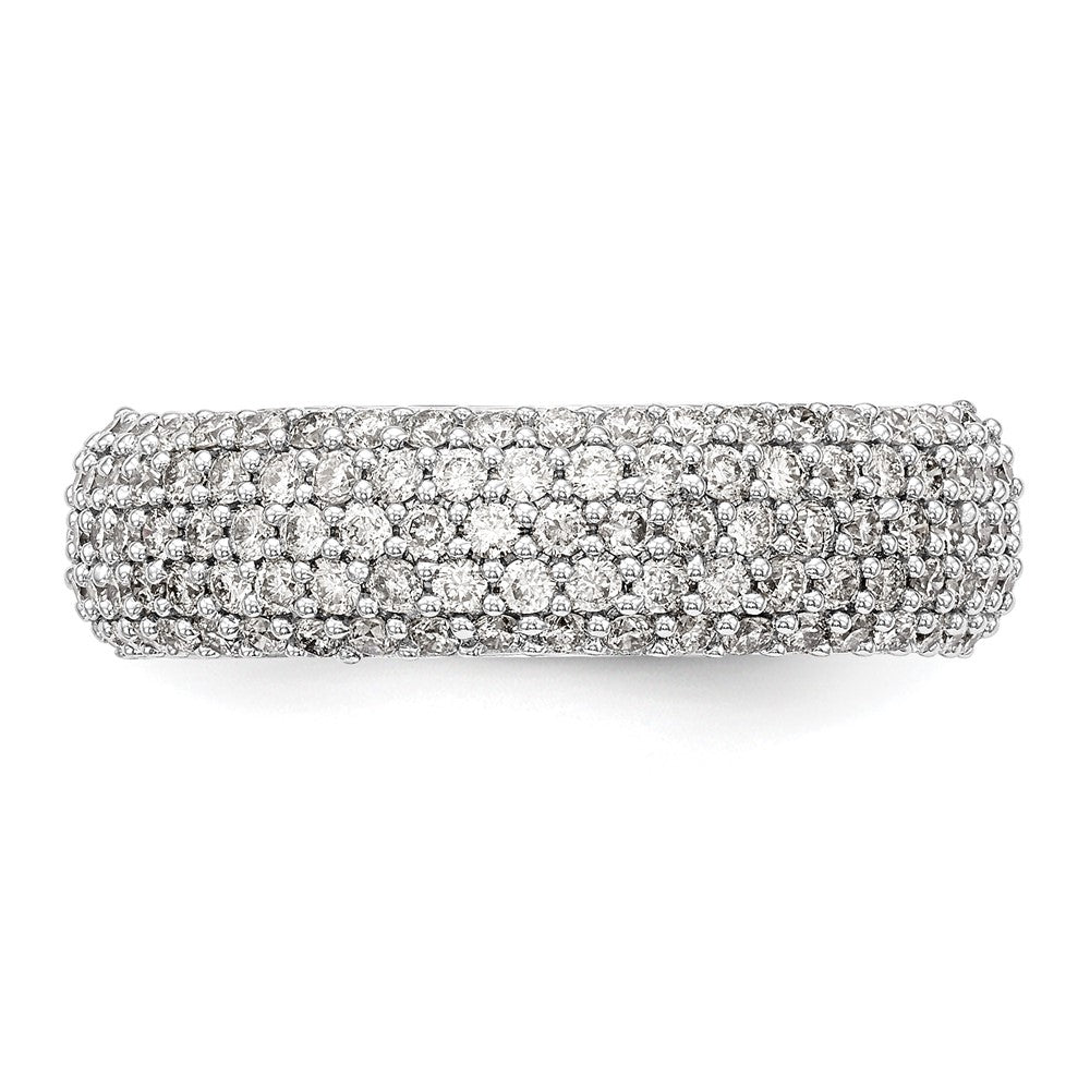 14K White Gold Pave 3/4 carat Complete Diamond Band
