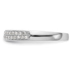 14K White Gold Micro Pave 1/5 carat Complete Diamond Band