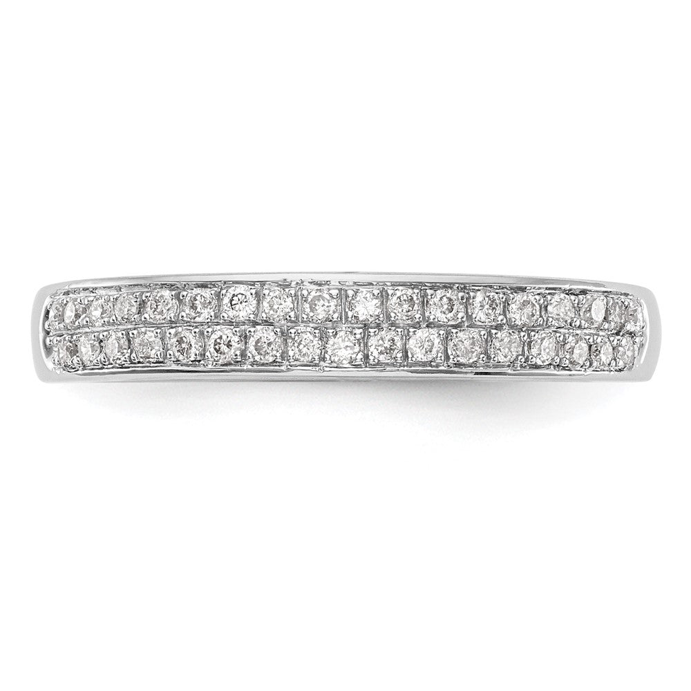14K White Gold Micro Pave 1/5 carat Complete Diamond Band