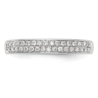 14K White Gold Micro Pave 1/5 carat Complete Diamond Band