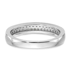 14K White Gold Micro Pave 1/5 carat Complete Diamond Band