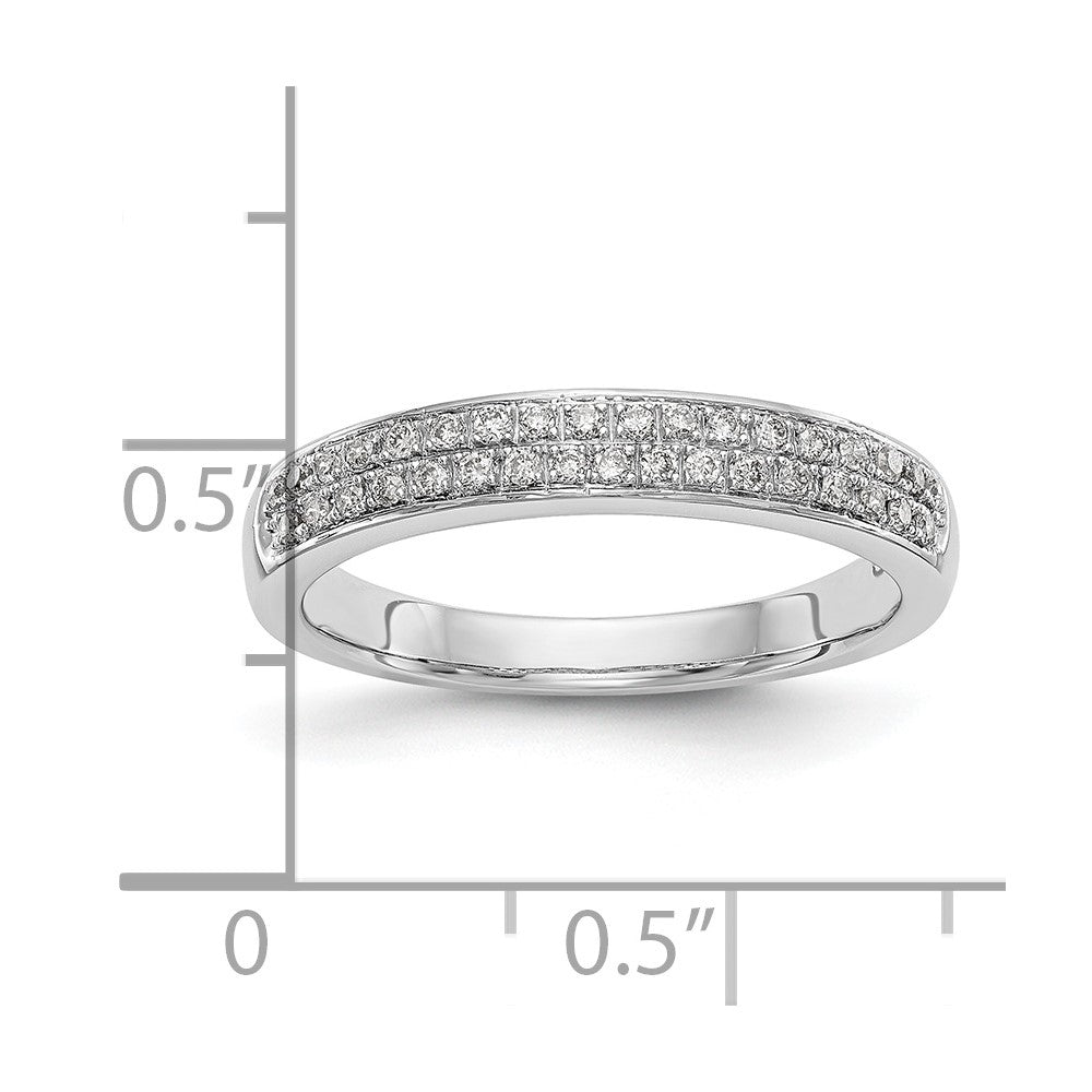 14K White Gold Micro Pave 1/5 carat Complete Diamond Band