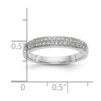 14K White Gold Micro Pave 1/5 carat Complete Diamond Band