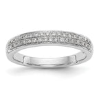 14K White Gold Micro Pave 1/5 carat Complete Diamond Band