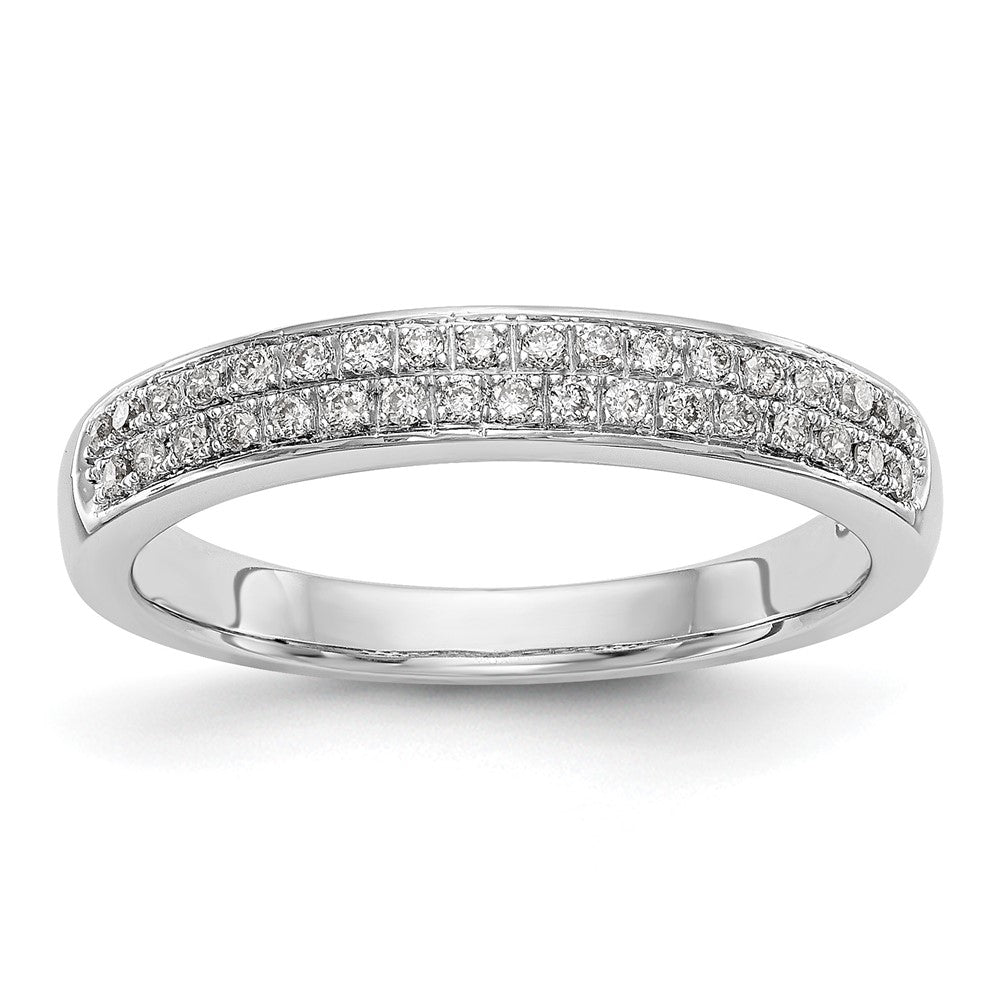 14K White Gold Micro Pave 1/5 carat Complete Diamond Band