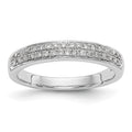 14K White Gold Micro Pave 1/5 carat Complete Diamond Band