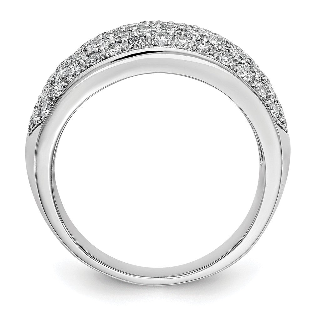 14K White Gold Pave 1.6 carat Complete Diamond Band