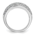 14K White Gold Pave 1.6 carat Complete Diamond Band