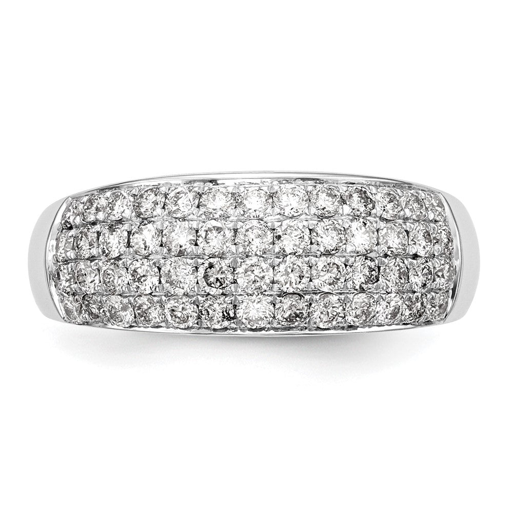 14K White Gold Micro Pave 1.75 carat Complete Diamond Band