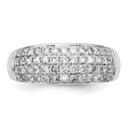 14K White Gold Micro Pave 1.75 carat Complete Diamond Band