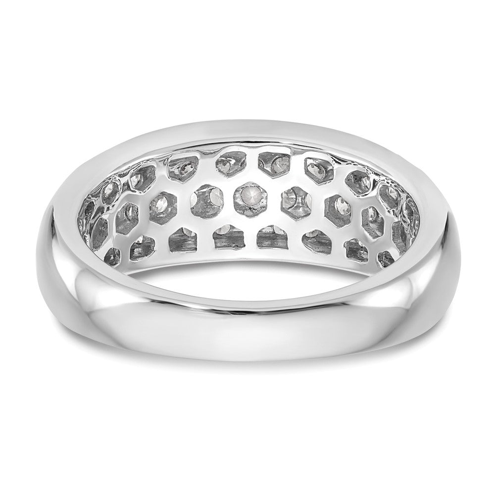 14K White Gold Micro Pave 1.75 carat Complete Diamond Band