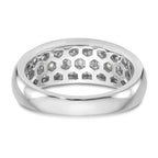 14K White Gold Micro Pave 1.75 carat Complete Diamond Band