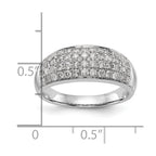 14K White Gold Micro Pave 1.75 carat Complete Diamond Band