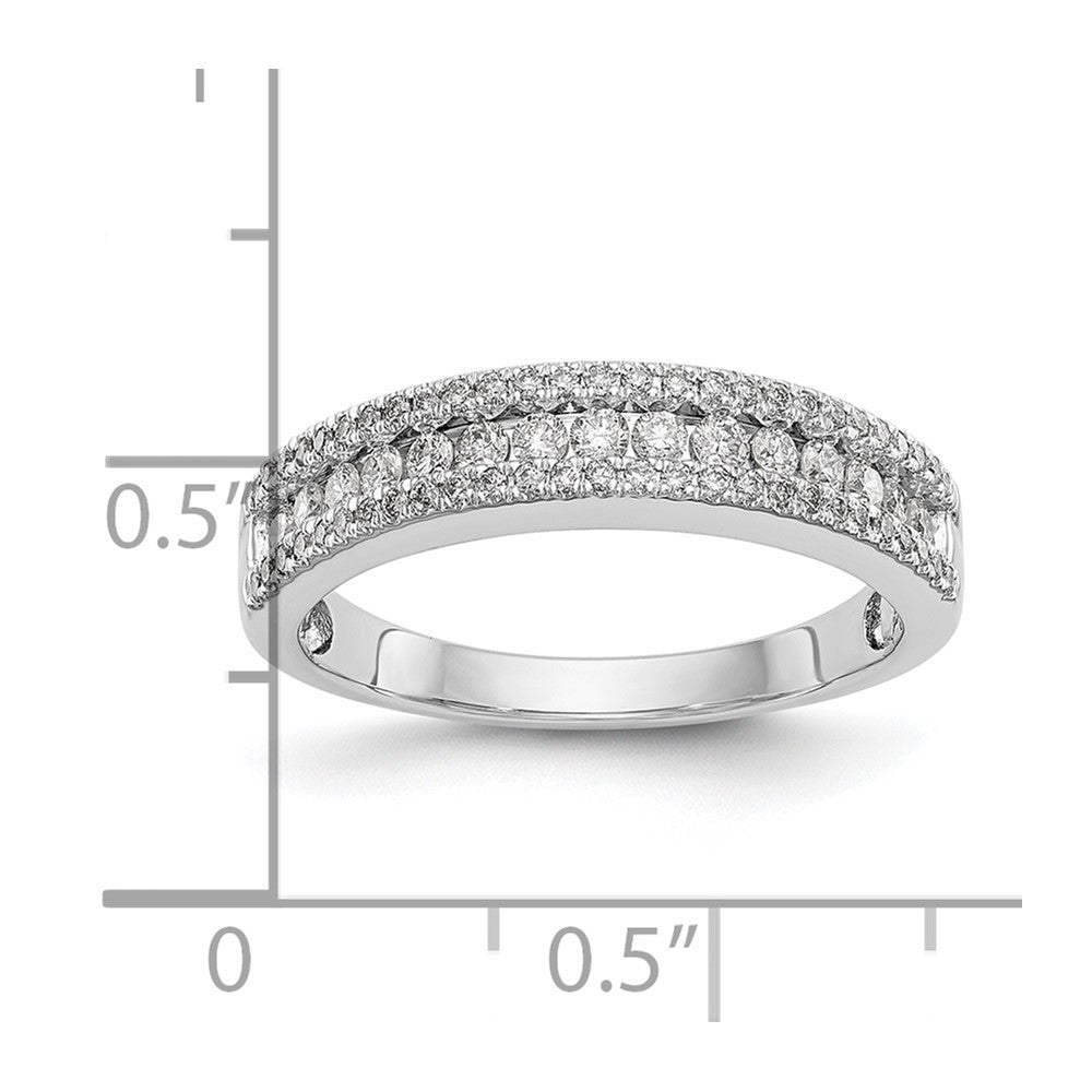 14K White Gold 1/2 carat Complete Diamond Band