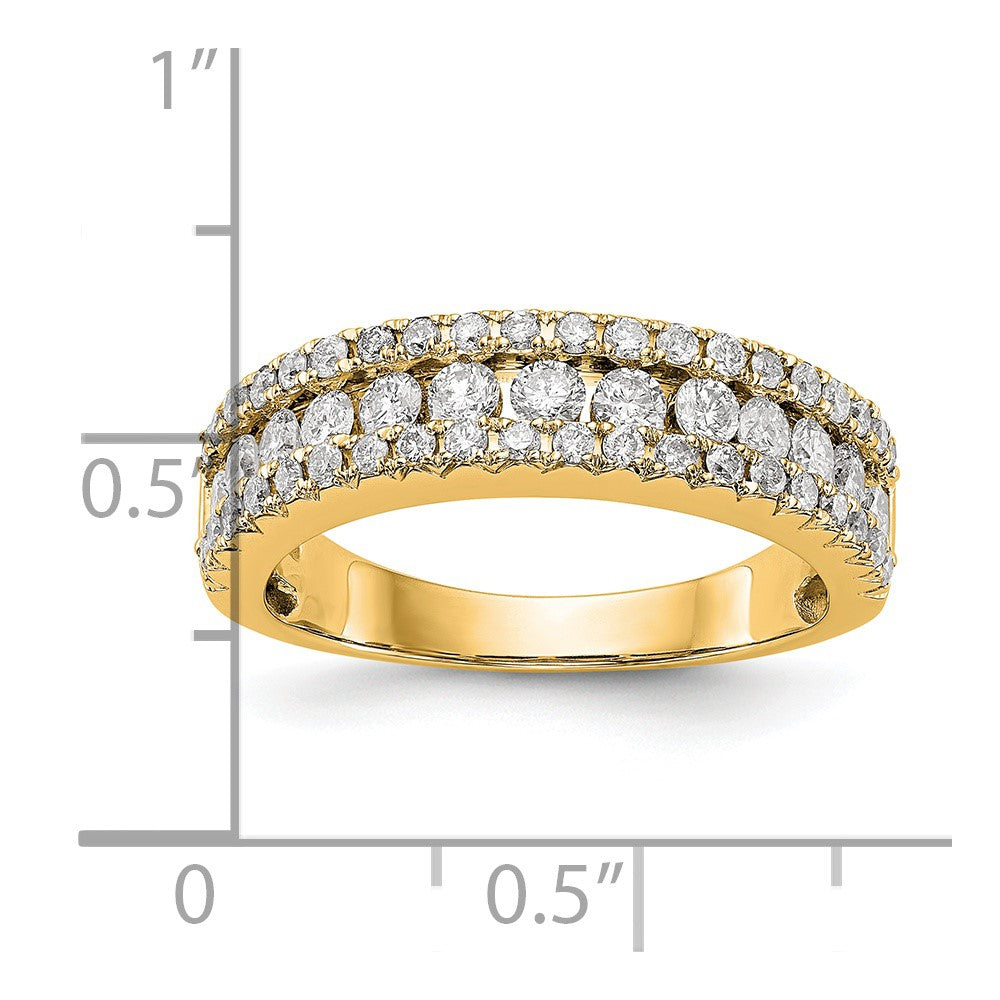 14K Yellow Gold Diamond Band