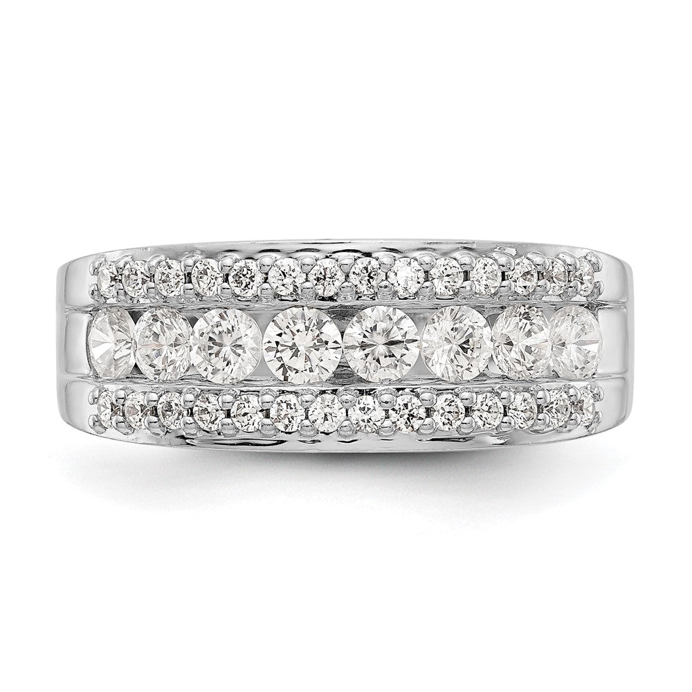 14K White Gold 7/8 carat Complete Diamond Band