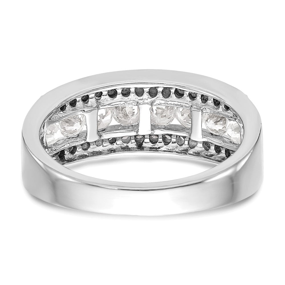 14K White Gold 7/8 carat Complete Diamond Band