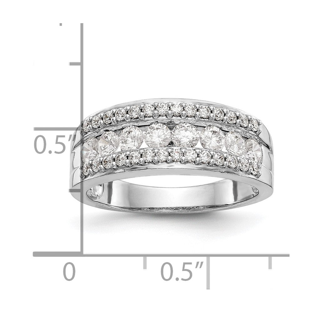 14K White Gold 7/8 carat Complete Diamond Band