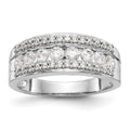 14K White Gold 7/8 carat Complete Diamond Band