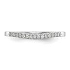 14K White Gold 1/5 carat Diamond Set of 2 Contoured Complete Wedding Bands