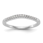 14K White Gold 1/5 carat Diamond Set of 2 Contoured Complete Wedding Bands