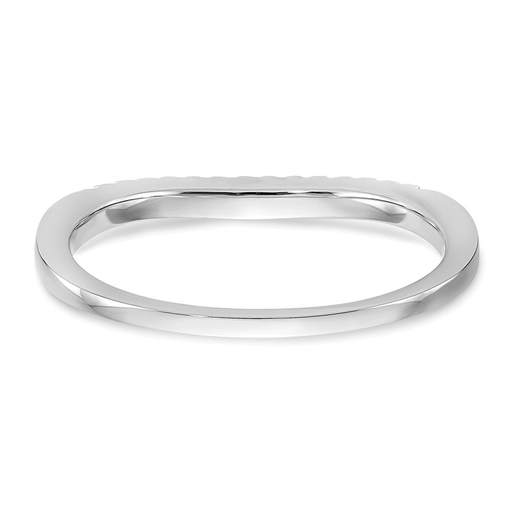 14K White Gold 1/3 carat Diamond Set of 2 Contoured Complete Wedding Bands