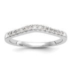 14K White Gold 1/3 carat Diamond Set of 2 Contoured Complete Wedding Bands