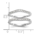 14k White Gold 1/3 carat Lab Grown Diamond VS/SI+ G+ Complete Set of Two Curved Wedding Bands