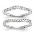 14K White Gold 1/3 carat Diamond Set of 2 Contoured Complete Wedding Bands