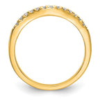 14k 1/3 carat Lab Grown Diamond VS/SI+ G+ Complete Set of Two Curved Wedding Bands