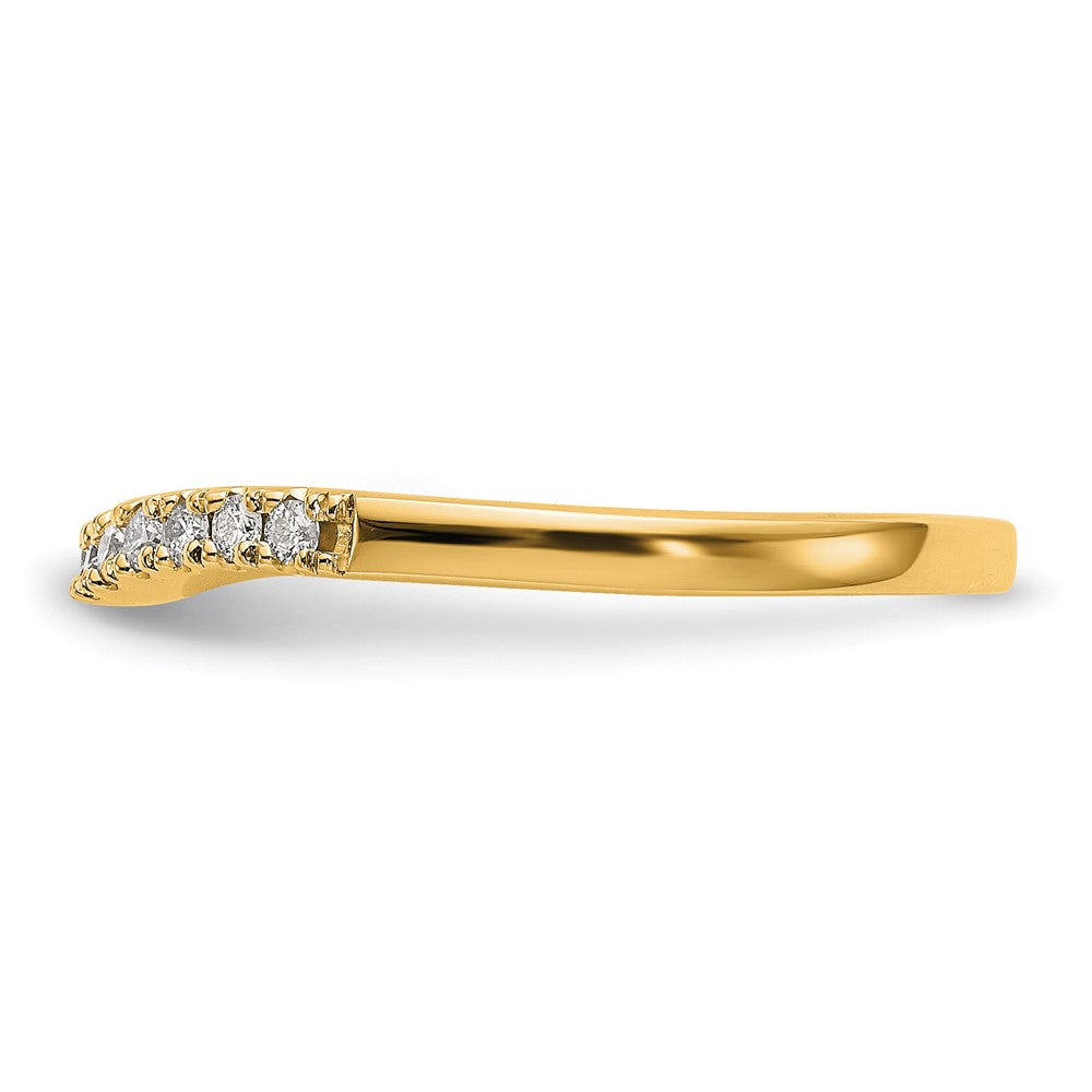 14k 1/3 carat Lab Grown Diamond VS/SI+ G+ Complete Set of Two Curved Wedding Bands
