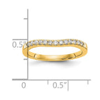 14k 1/3 carat Lab Grown Diamond VS/SI+ G+ Complete Set of Two Curved Wedding Bands