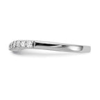 14k White Gold 5/8 carat Lab Grown Diamond VS/SI+ G+ Complete Set of Two Curved Wedding Bands