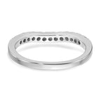 14k White Gold 5/8 carat Lab Grown Diamond VS/SI+ G+ Complete Set of Two Curved Wedding Bands