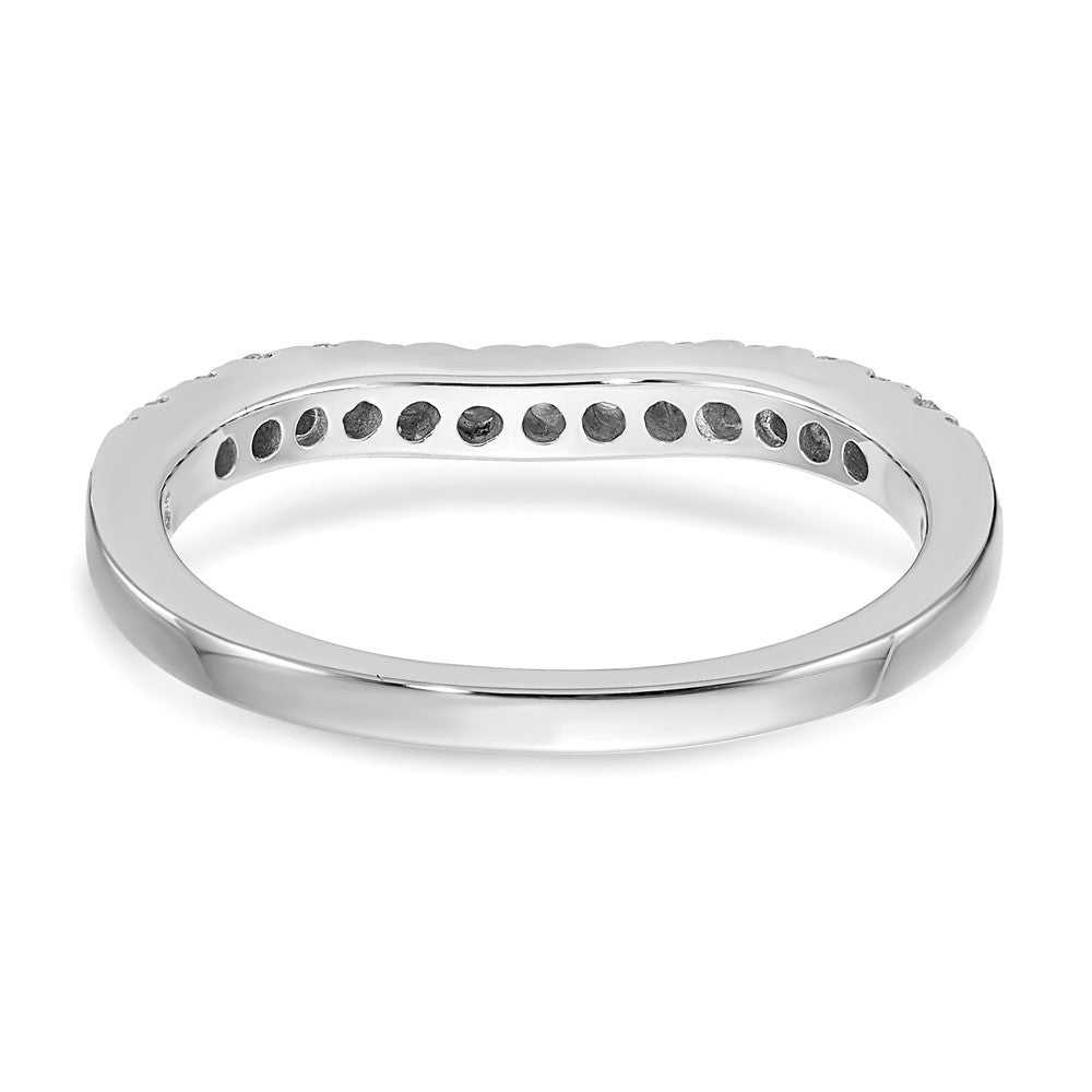 14k White Gold 5/8 carat Lab Grown Diamond VS/SI+ G+ Complete Set of Two Curved Wedding Bands