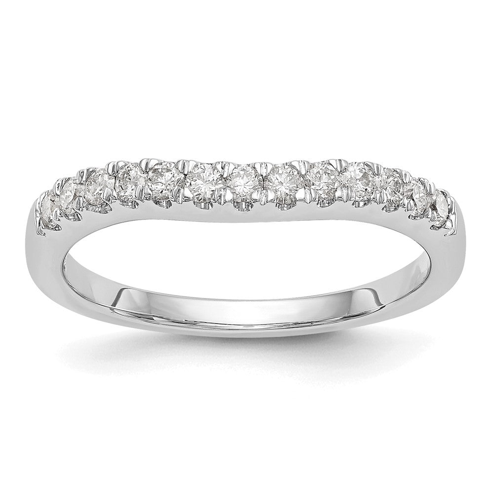 True Origin 14K White Gold 5/8 carat Lab Grown Diamond VS+ F+ Set of Two Complete Wedding Bands