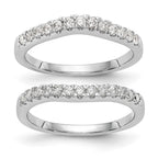 True Origin 14K White Gold 5/8 carat Lab Grown Diamond VS+ F+ Set of Two Complete Wedding Bands