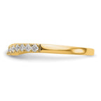 14k 5/8 carat Lab Grown Diamond VS/SI+ G+ Complete Set of Two Curved Wedding Bands