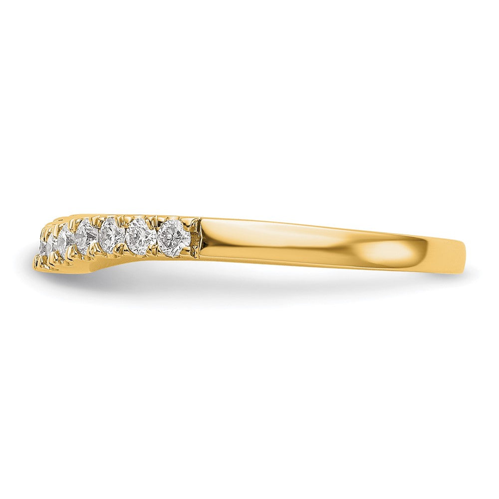 14k 5/8 carat Lab Grown Diamond VS/SI+ G+ Complete Set of Two Curved Wedding Bands