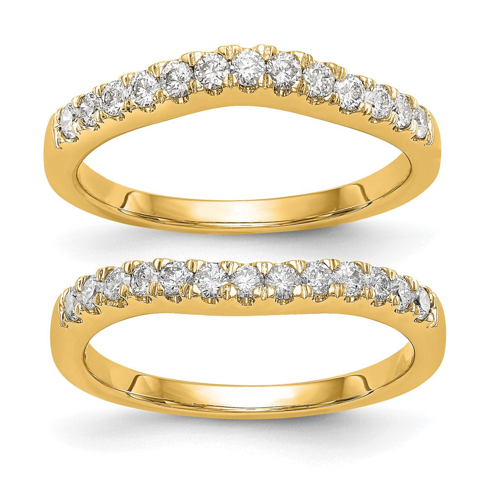 14K Yellow Gold Set of 2 Diamond Bands